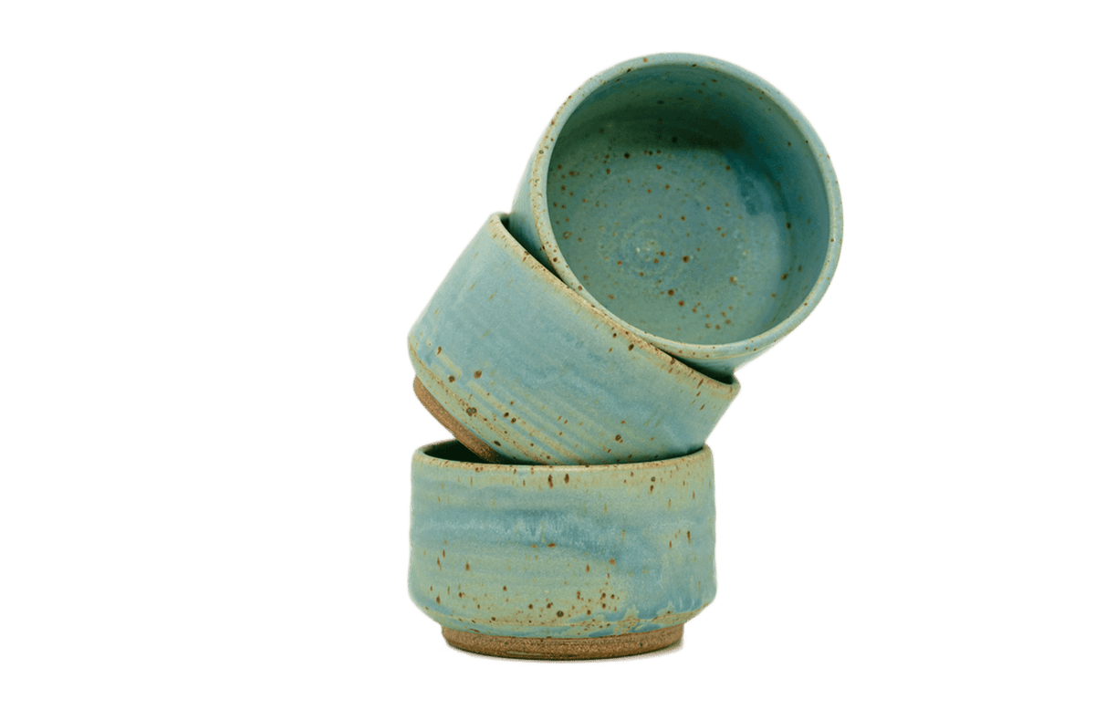 Stack of three ceramic bowls