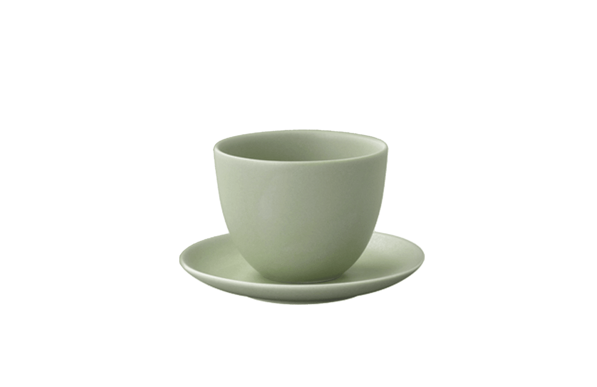 Moss ceramic cup and saucer