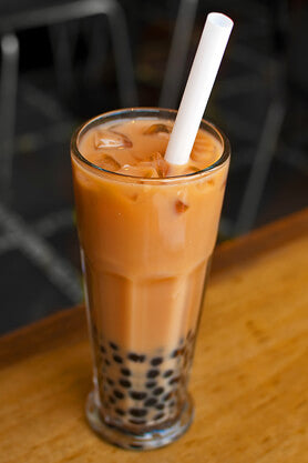 Glass of Thai Boba Bubble Tea