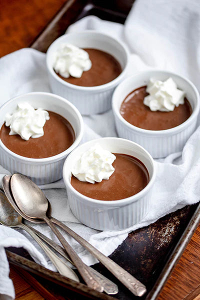 Masala Chai Chocolate Mousse in ramekins