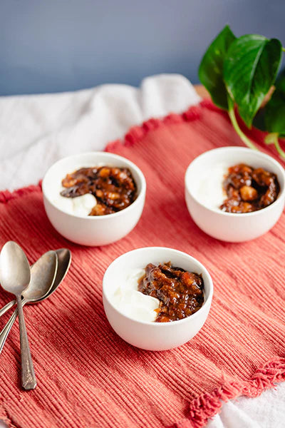 Masala Chai Spiced Compote in bowls