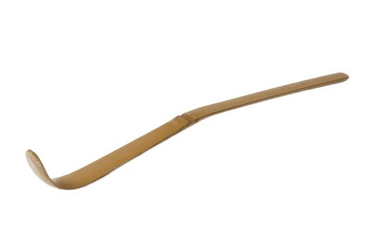 Bamboo tool with a curved handle