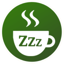 Logo with a coffee cup and 'Z:Zz' text on a green background