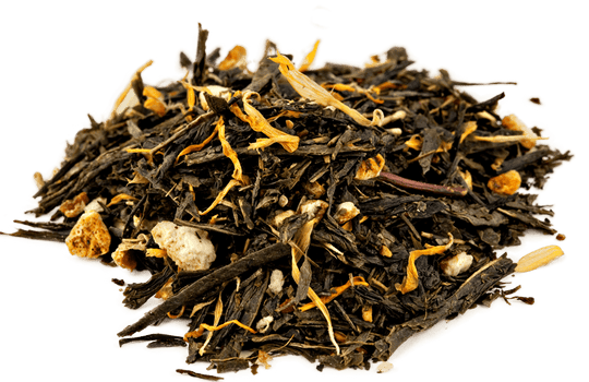 organic-citrus-ginger-green-tea-leaves