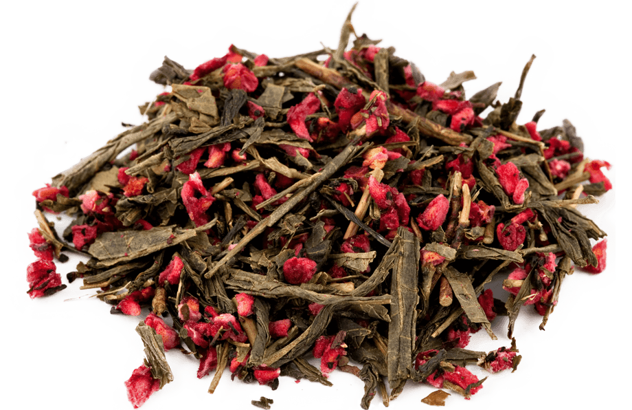 organic-raspberry-green-tea-leaves